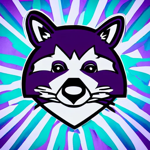 Image similar to purple raccoon logo