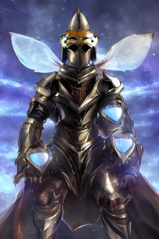 Image similar to helmet armor guardian destiny in witch queen illumination ray tracing hdr fanart arstation by sung choi robot ninja mask and eric pfeiffer and gabriel garza and casper konefal