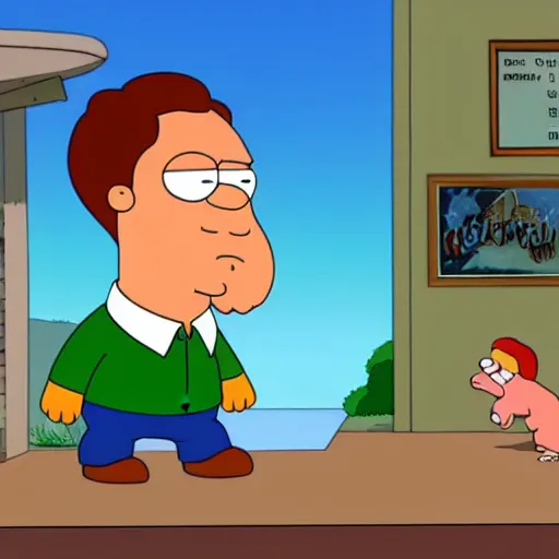Image similar to a screenshot of jerma in family guy ( 2 0 1 5 )