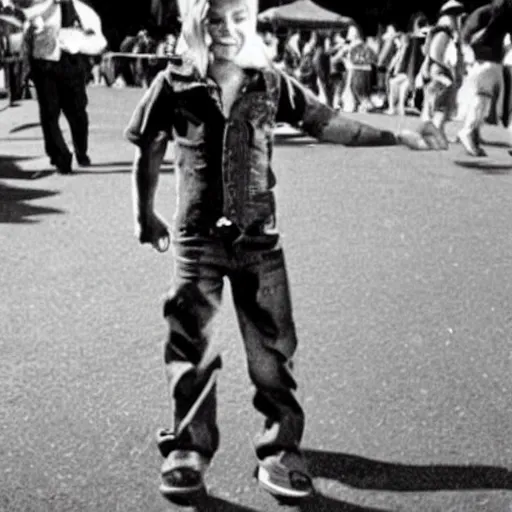 Prompt: kid rock as a midget at a carnival, movie still