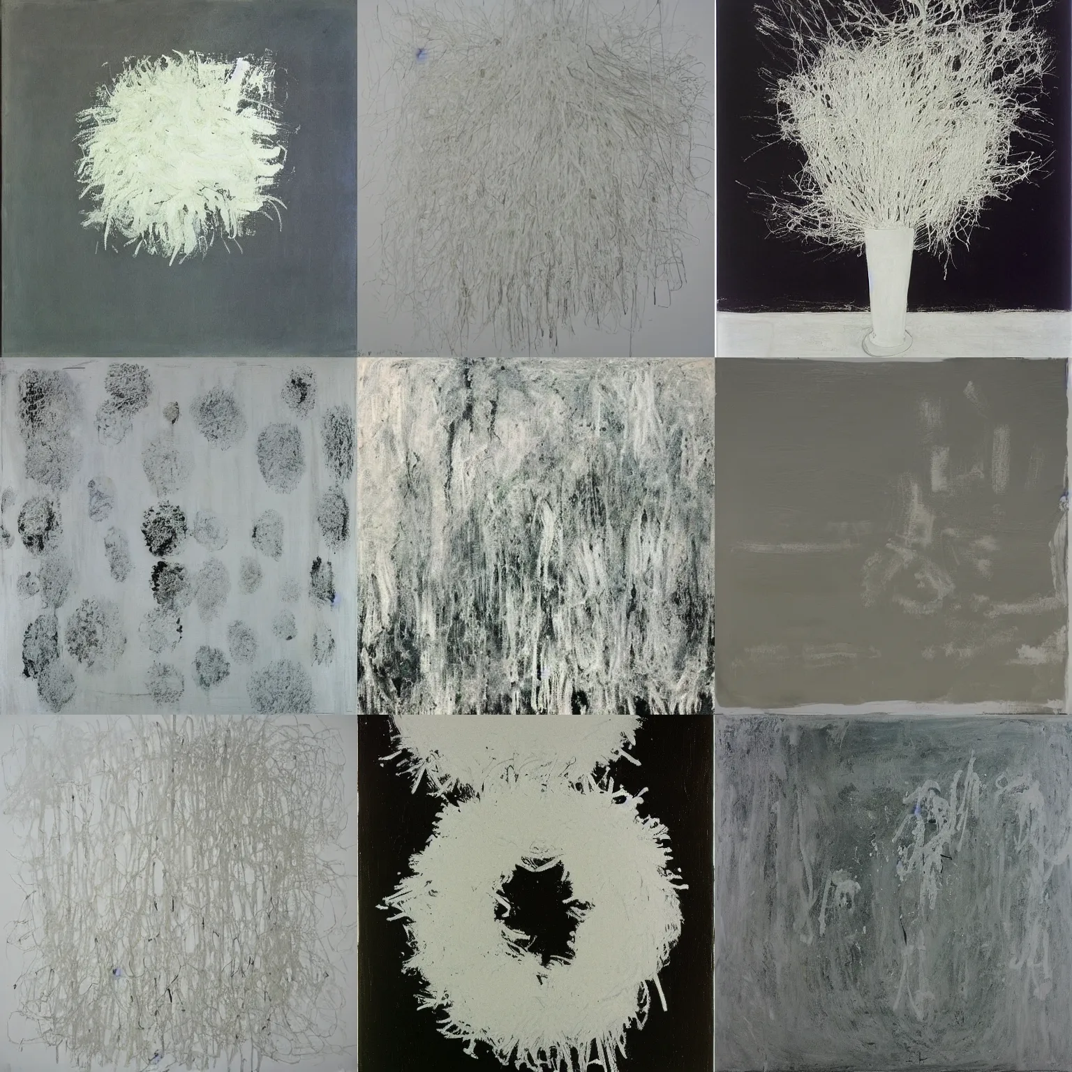 Prompt: white white white by cy twombly