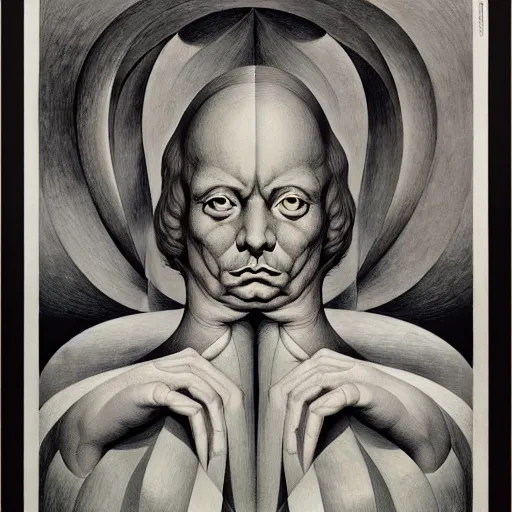 Image similar to lithography on paper secret artefact conceptual figurative post - morden monumental dynamic portrait by william blake and escher and hogarth, inspired by magritte, illusion surreal art, highly conceptual figurative art, intricate detailed illustration, controversial poster art, polish poster art, geometrical drawings, no blur