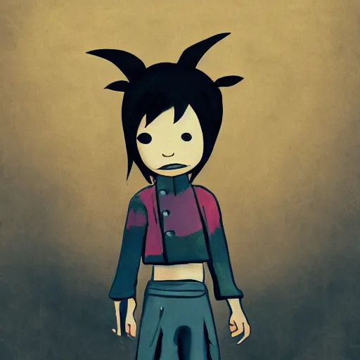 Image similar to six from little nightmares, gorillaz noodle phase 2 2 0 0 5