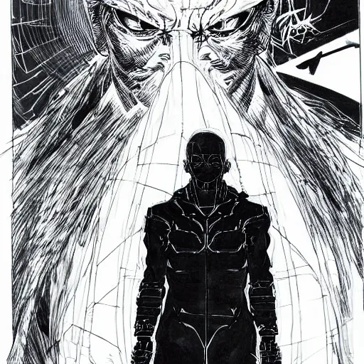 Image similar to Joe Biden looking sinister, by Tsutomu Nihei, highly detailed