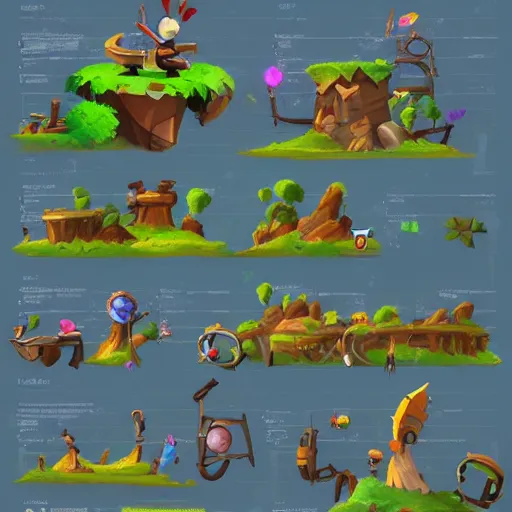 A game assets spritesheet by Rayman legends online