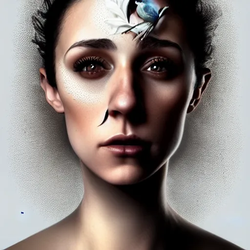 Prompt: gorgeous stella maeve magician, realistic character concept, bird's eye overhead shot, elegant pose, spooky, illustration, symmetrical face and body, volumetric lighting, detailed realistic symmetrical eyes, 8 k, joshua middleton, artgerm, tom bagshaw, single face, insanely detailed and intricate elegant, autumn leaves