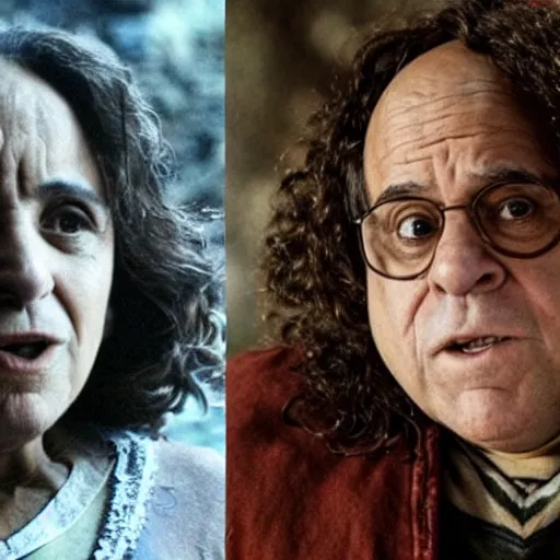 Prompt: danny devito as hermione granger in game of thrones