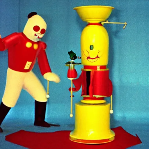 Prompt: a human mr peanut being crushed to death by a huge nutcracker. he is in excruciating pain. high definition. extremely gory. graphic horror. ultra realistic. grainy vhs quality.