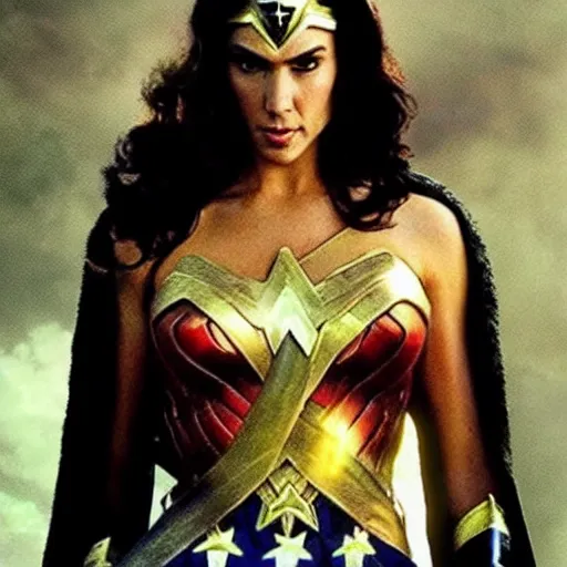 Image similar to nicholas cage as wonder woman