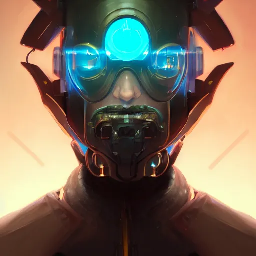 Prompt: a portrait of a handsome cybernetic protaganist, cyberpunk concept art by pete mohrbacher and wlop and artgerm and josan gonzales, digital art, highly detailed, intricate, sci-fi, sharp focus, Trending on Artstation HQ, deviantart, unreal engine 5, 4K UHD image