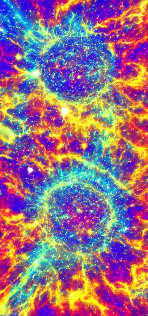 Prompt: a photo of the biggest supernova in the universe, digital art, vaporwave, super detailed