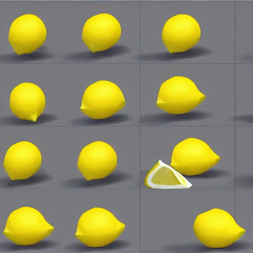 Image similar to low poly lemon