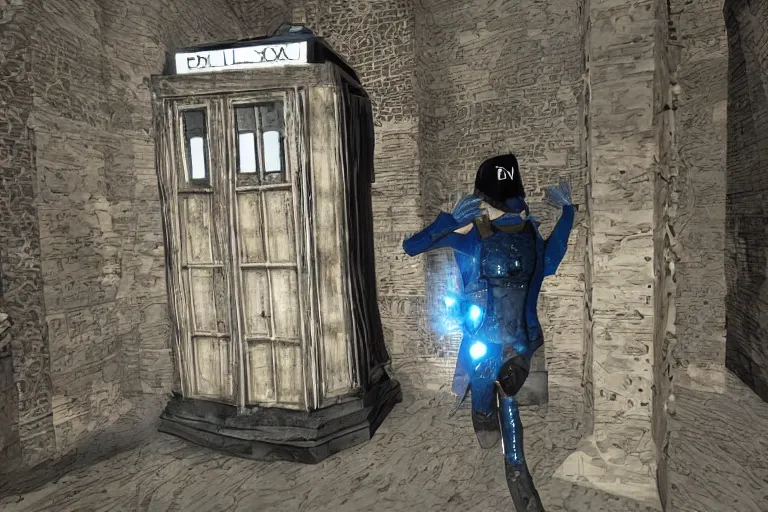 Image similar to tardis in half life alyx