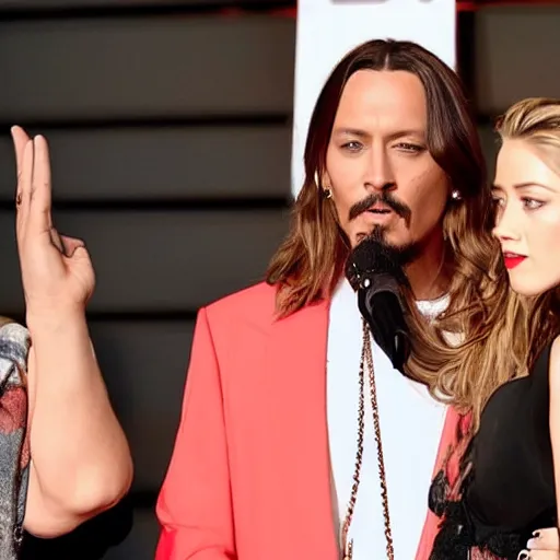 Prompt: jesus telling amber heard to stop accusing johnney depp