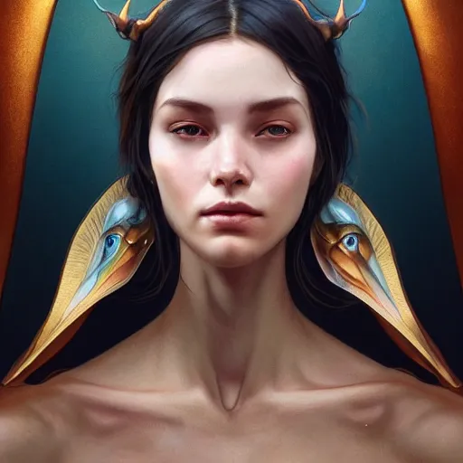 Image similar to perfectly - centered - portrait - photograph of non - human fantasy creature, super highly detailed, professional digital painting, artstation, concept art, smooth, sharp focus, no blur, no dof, extreme illustration, unreal engine 5, 8 k, art by artgerm and greg rutkowski and alphonse mucha loish and wlop