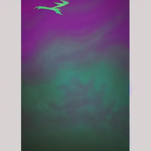 Prompt: dimly lit smoke, muted multi-color lapis rebeca-purple medium-sea-green, muted neon smoke, fog, smoke with vague feathered outline of fierce flying dragons with large outstretched wings, bokeh