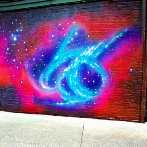 Image similar to intergalactic plasma graffiti