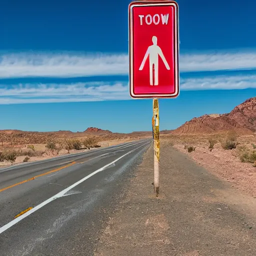 Image similar to many traffic signs in the desert