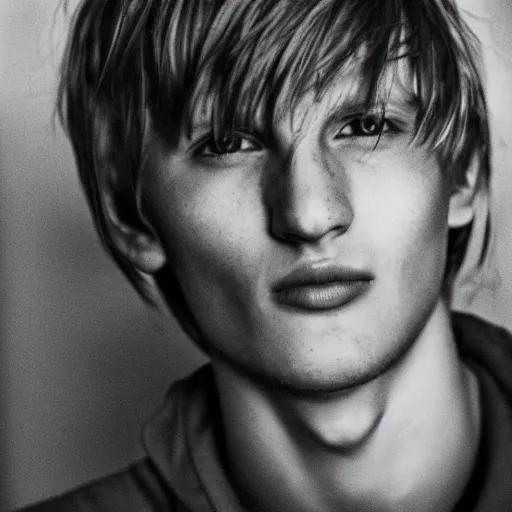 Image similar to s1mple, portrait, 35mm film, by Hedi Slimane