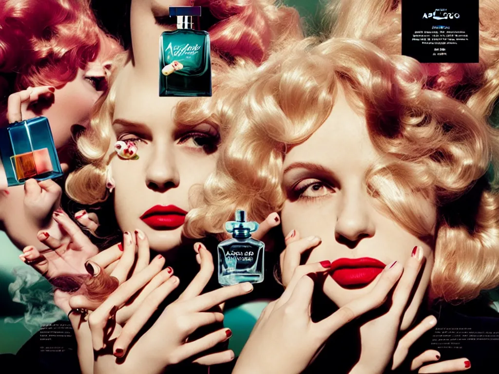 Prompt: fragrance advertising campaign by alex prager, highly detailed