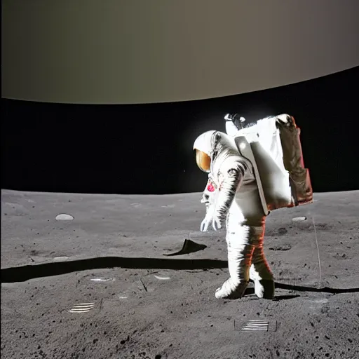 Image similar to man drinking coca cola on the moon