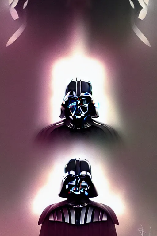 Prompt: a portrait of darth vader, fantasy, sharp focus, intricate, elegant, digital painting, artstation, matte, highly detailed, concept art, illustration, ambient lighting, art by ilya kuvshinov, artgerm, alphonse mucha, and greg rutkowski