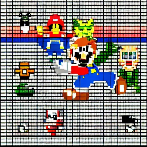 Image similar to super mario pixel art