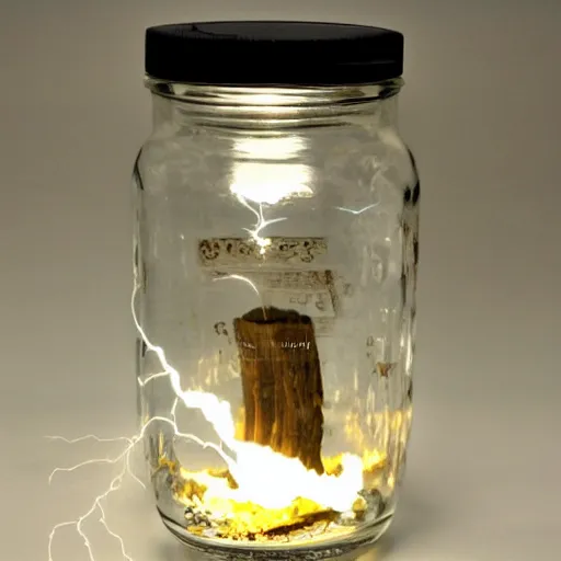 Image similar to lightning in a jar