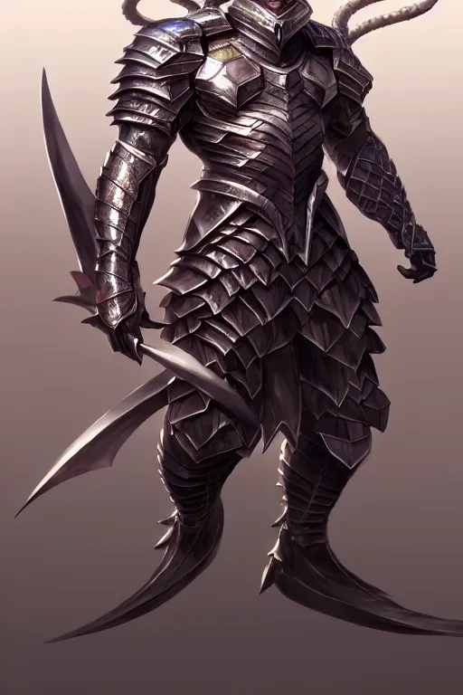 Image similar to Full body character concept art of an anime draconian warrior knight, iridescent scales, cool face, muscular, by Stanley Artgerm Lau, WLOP, Rossdraws, James Jean, Andrei Riabovitchev, Marc Simonetti, and Sakimichan, tranding on artstation