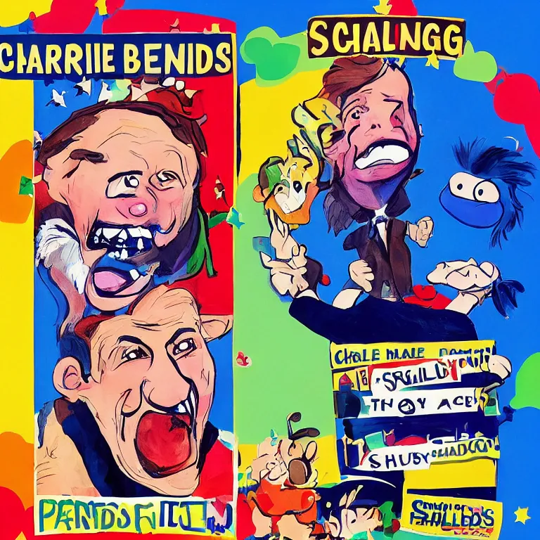 Prompt: charlie from smiling friends runs for president, campaign poster vivid colors