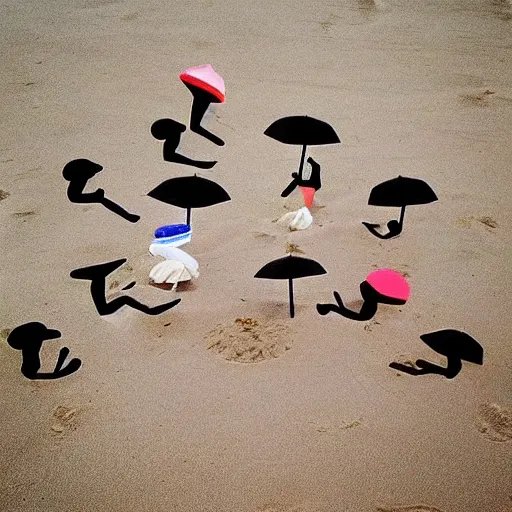 Prompt: “emojis dancing on beach”