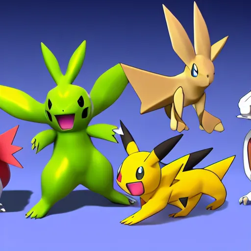 Prompt: new! pokemon! that doesn't exist, 3 d rendered