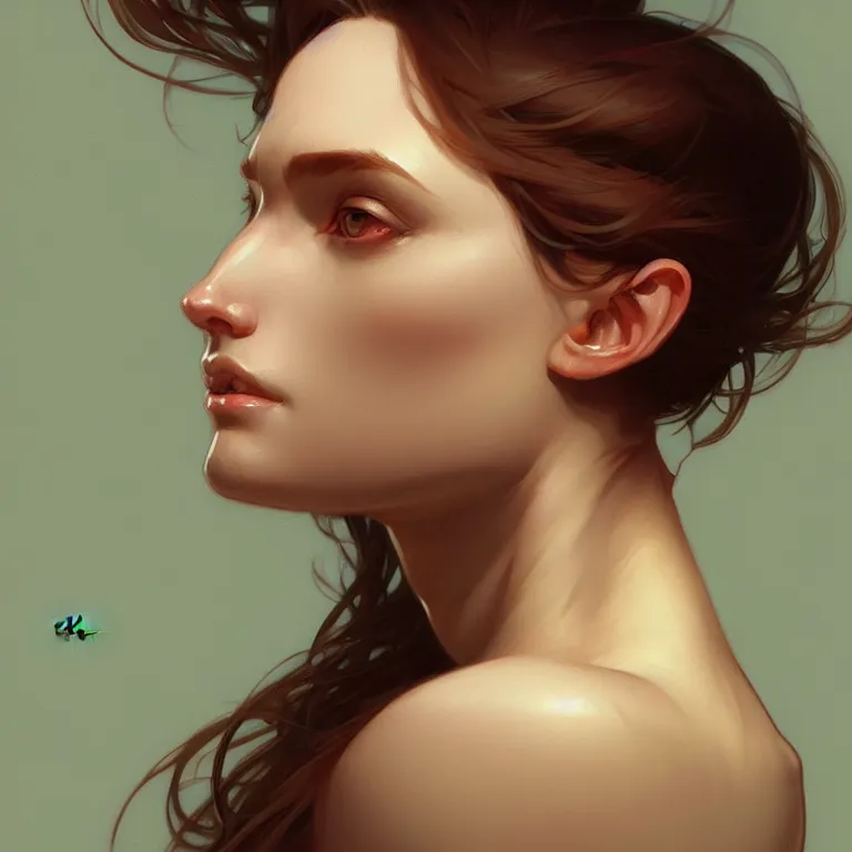 Image similar to anthromorphic goose girl portrait, sci - fi face, elegant, highly detailed, digital painting, artstation, concept art, smooth, sharp focus, illustration, art by artgerm and greg rutkowski and alphonse mucha