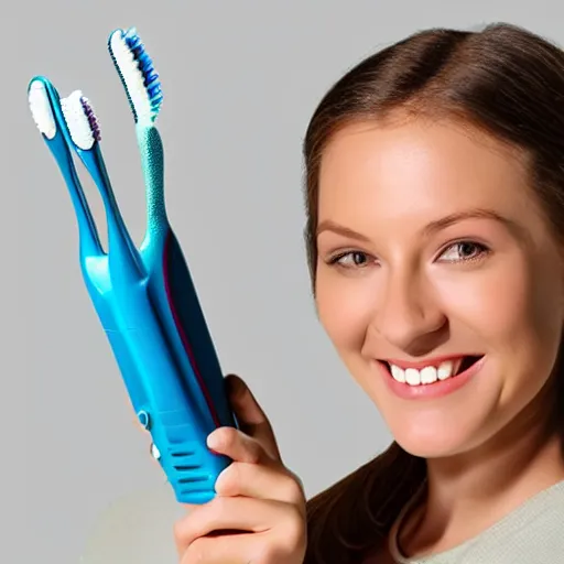 Prompt: laser - powered toothbrush, catalogue photo