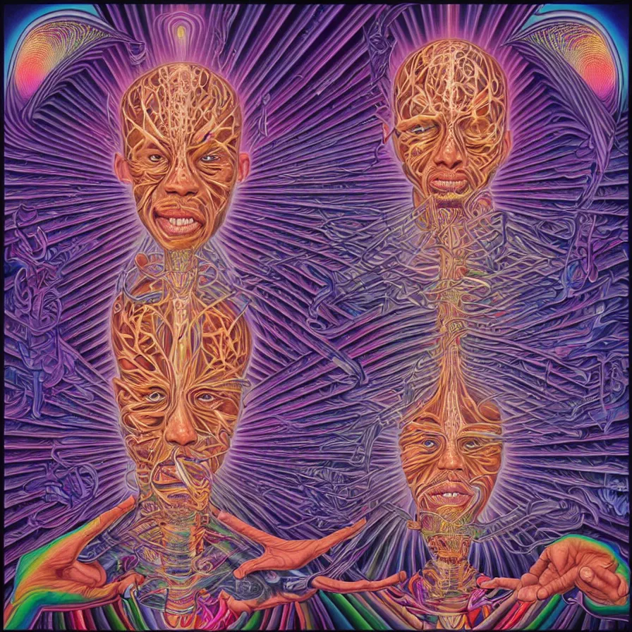 Image similar to latest album cover art by alex grey