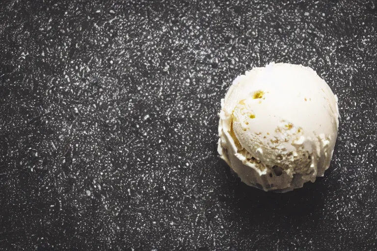 Image similar to photography of ice cream ball, 4k