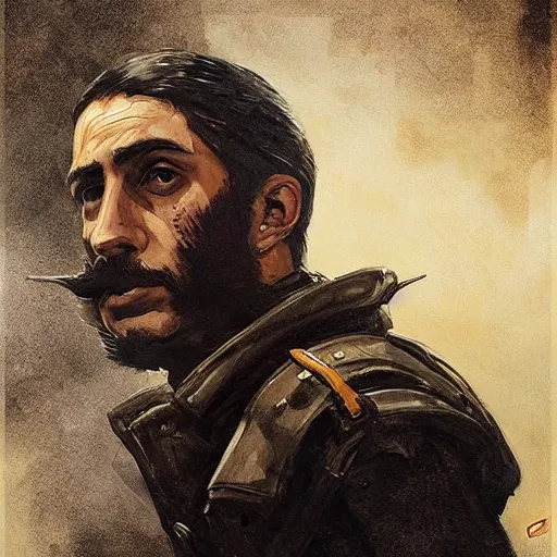 Prompt: portrait of spanish revolutionary leader jose diaz ramos, colourised, face portrait, epic, tragic, military art, fantasy, dieselpunk, hd shot, digital portrait, beautiful, artstation, comic style, by artgerm, guy denning, jakub rozalski, magali villeneuve and charlie bowater