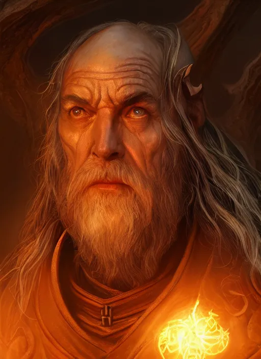 Image similar to priest father, ultra detailed fantasy, elden ring, realistic, dnd character portrait, full body, dnd, rpg, lotr game design fanart by concept art, behance hd, artstation, deviantart, global illumination radiating a glowing aura global illumination ray tracing hdr render in unreal engine 5