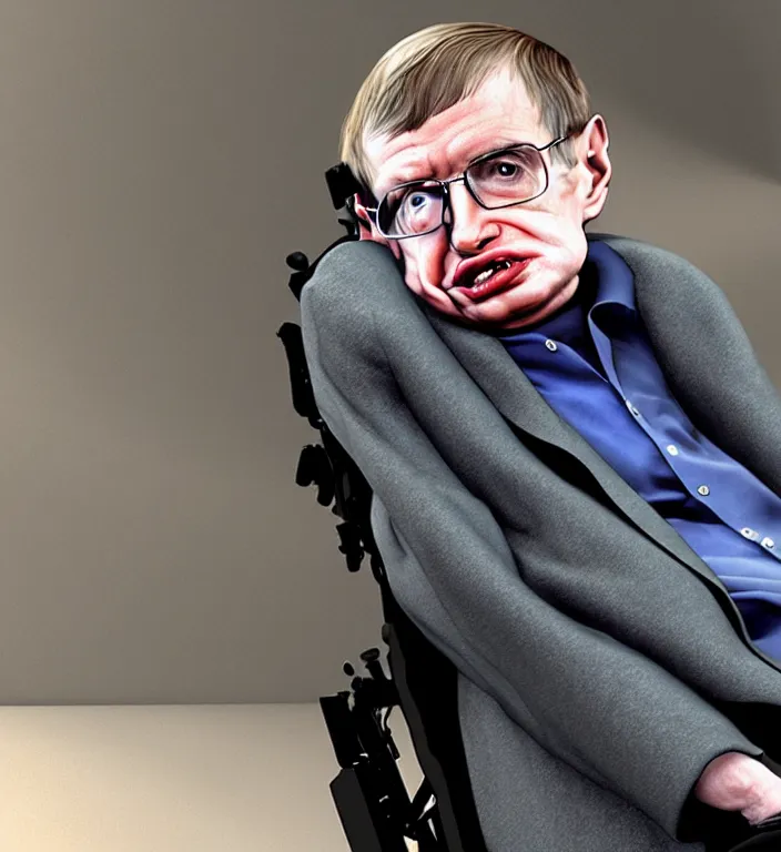 Image similar to stephen hawking in gta 5 screensaver, by aaron garbut