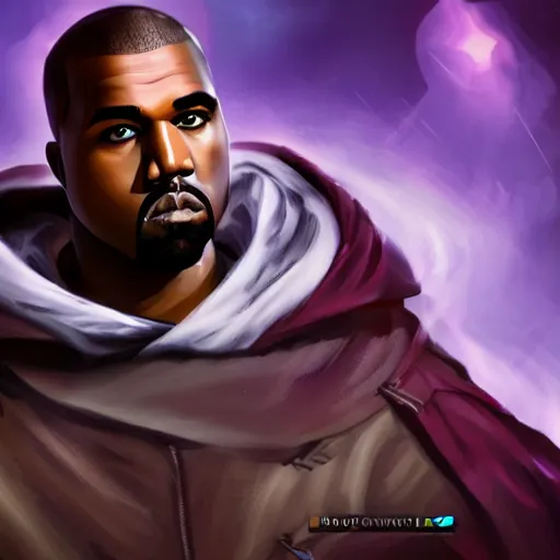 Image similar to kanye west, league of legends splash art