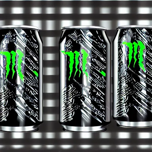 Prompt: new design aluminum can monster energy