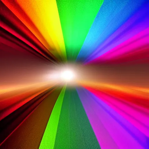 Image similar to chaotic cinematic space rift, dark, rainbow, bright, night