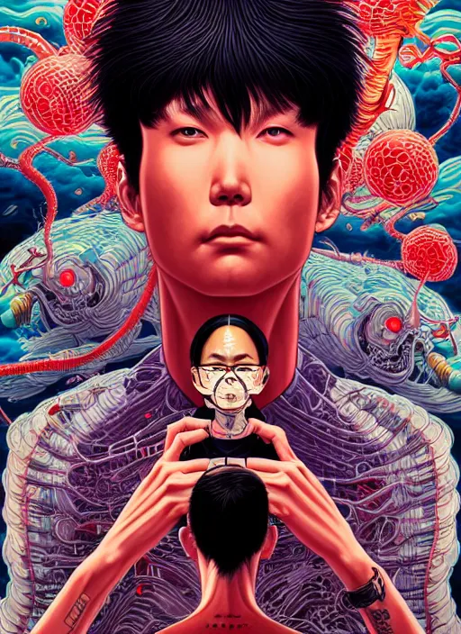 Image similar to akira, junji ito, tristan eaton, victo ngai, artgerm, rhads, ross draws,, intricate detailed, 8 k