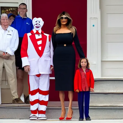 Image similar to melania trump as a clown