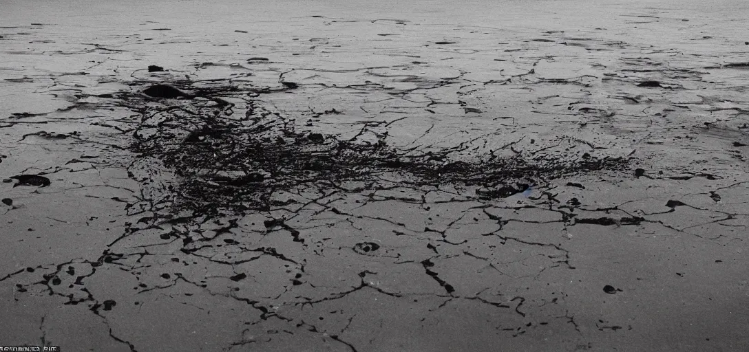 Image similar to apocaliptic Portrait of a offshore oil dripping in the city of Mar del Plata , by stephen Shore and Arthur Adams , epic composition, 80mm, 8k