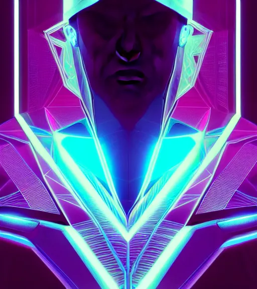 Prompt: symmetry!! caucasian prince of technology, solid cube of light, hard edges, product render retro - futuristic poster scifi, lasers and neon circuits, handsome caucasian prince, intricate, elegant, highly detailed, digital painting, artstation, concept art, smooth, sharp focus, illustration, dreamlike, art by artgerm