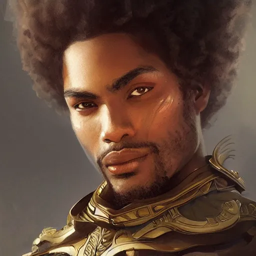 Image similar to portrait of slave knight josiah, elegant, intricate, headshot, highly detailed, digital painting, artstation, concept art, sharp focus, illustration, art by artgerm and greg rutkowski and alphonse mucha