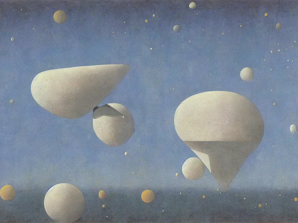 Image similar to white dream bot mothership crashed in the crater of pelt and carbon. painting by max ernst, agnes pelton, rene magritte, moebius