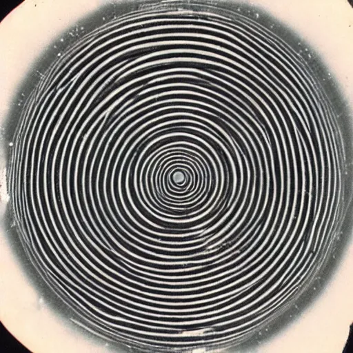 Image similar to fifty circles around the sun, vintage photo