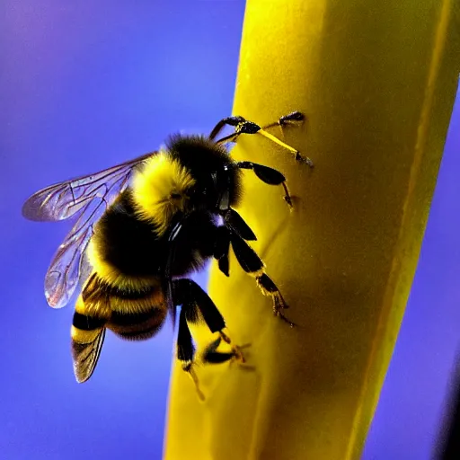 Prompt: a bumblebee smoking a joint in Las Vegas